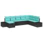Preview: Gartensofa-set 8 stk. Schwarz Poly-Rattan