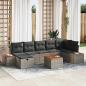 Preview: ARDEBO.de - Gartensofa-set 8 stk. Grau Poly-Rattan