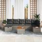 Preview: Gartensofa-set 8 stk. Grau Poly-Rattan