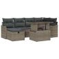 Preview: Gartensofa-set 7 stk. Grau Poly-Rattan