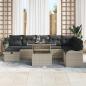 Preview: Gartensofa-set 9 stk. Hellgrau Poly-Rattan