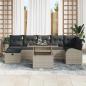 Preview: Gartensofa-set 8 stk. Hellgrau Poly-Rattan