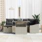 Preview: Gartensofa-set 7 stk. Hellgrau Poly-Rattan