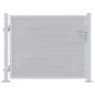 Preview: Gartentor mit Schloss Silber 85 x 70 cm Edelstahl