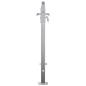 Preview: Gartentor mit Schloss Silber 85 x 70 cm Edelstahl
