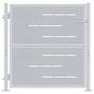 Preview: Gartentor mit Schloss Silber 85 x 97 cm Edelstahl