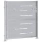 Preview: Gartentor mit Schloss Silber 85 x 97 cm Edelstahl