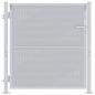 Preview: Gartentor mit Schloss Silber 85 x 97 cm Edelstahl