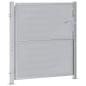 Preview: Gartentor mit Schloss Silber 85 x 97 cm Edelstahl