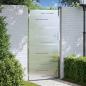 Preview: ARDEBO.de - Gartentor mit Schloss Silber 85 x 196 cm Edelstahl