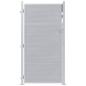 Preview: Gartentor mit Schloss Silber 96 x 200 cm Edelstahl