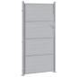 Preview: Gartentor mit Schloss Silber 96 x 200 cm Edelstahl