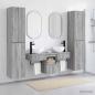 Preview: ARDEBO.de - Badezimmermöbel-Set 5 stk. Grau Sonoma 33 x 34,5 x 160 cm