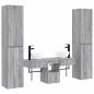 Preview: Badezimmermöbel-Set 5 stk. Grau Sonoma 33 x 34,5 x 160 cm