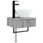Preview: Badezimmermöbel-Set 5 stk. Grau Sonoma 33 x 34,5 x 160 cm