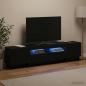 Preview: ARDEBO.de - 5-teiliges LED TV Schrank Schwarz Holzwerkstoff