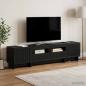 Preview: 5-teiliges LED TV Schrank Schwarz Holzwerkstoff