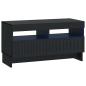 Preview: 5-teiliges LED TV Schrank Schwarz Holzwerkstoff