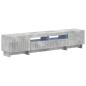Preview: 5-teiliges LED TV Schrank Betongrau Holzwerkstoff
