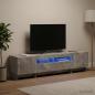 Preview: 5-teiliges LED TV Schrank Betongrau Holzwerkstoff