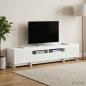 Preview: ARDEBO.de - 5-teiliges LED TV Schrank Hochglanz Weiß Holzwerkstoff