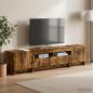 Preview: ARDEBO.de - 5-teiliges LED TV Schrank Raucheiche Holzwerkstoff