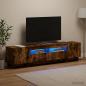 Preview: 5-teiliges LED TV Schrank Raucheiche Holzwerkstoff