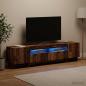 Preview: ARDEBO.de - 5-teiliges LED TV Schrank Altholz Holzwerkstoff