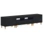 Preview: 3-teiliges LED TV Regal Schwarz Holzwerkstoff