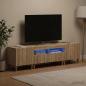 Preview: ARDEBO.de - 3-teiliges LED TV Regal Sonoma-Eiche Holzwerkstoff