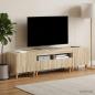 Preview: 3-teiliges LED TV Regal Sonoma-Eiche Holzwerkstoff
