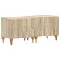 Preview: 3-teiliges LED TV Regal Sonoma-Eiche Holzwerkstoff