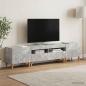Preview: ARDEBO.de - 3-teiliges LED TV Regal Betongrau Holzwerkstoff