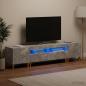 Preview: 3-teiliges LED TV Regal Betongrau Holzwerkstoff