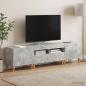 Preview: ARDEBO.de - 3-teiliges LED TV Regal Betongrau Holzwerkstoff