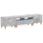 Preview: 3-teiliges LED TV Regal Betongrau Holzwerkstoff