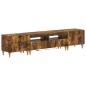 Preview: 3-teiliges LED TV Regal Raucheiche Holzwerkstoff