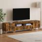Preview: 3-teiliges LED TV Regal Raucheiche Holzwerkstoff