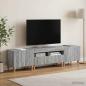 Preview: ARDEBO.de - 3-teiliges LED TV Regal Sonoma-Grau Holzwerkstoff