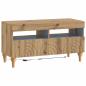 Preview: 3-teiliges LED TV Regal Artisan-Eiche Holzwerkstoff