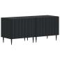 Preview: 5-teiliges LED TV Schrank Schwarz Holzwerkstoff