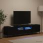Preview: ARDEBO.de - 5-teiliges LED TV Schrank Schwarz Holzwerkstoff