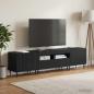 Preview: 5-teiliges LED TV Schrank Schwarz Holzwerkstoff