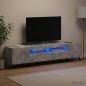 Preview: 5-teiliges LED TV Schrank Betongrau Holzwerkstoff