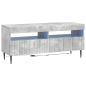 Preview: 5-teiliges LED TV Schrank Betongrau Holzwerkstoff