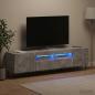 Preview: ARDEBO.de - 5-teiliges LED TV Schrank Betongrau Holzwerkstoff