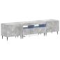 Preview: 5-teiliges LED TV Schrank Betongrau Holzwerkstoff