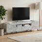 Preview: 5-teiliges LED TV Schrank Betongrau Holzwerkstoff