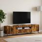 Preview: 5-teiliges LED TV Schrank Raucheiche Holzwerkstoff