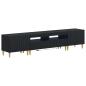 Preview: 3-teiliges LED TV Regal ARNHEM 3 stk. Schwarz Holzwerkstoff